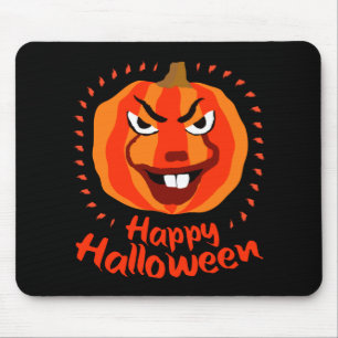 Alfombrilla De Ratón 🎃 Feliz Halloween - Calabaza divertida, asustada 