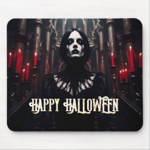Alfombrilla De Ratón Feliz Halloween - Celebración Gótica Oscura