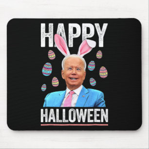 Alfombrilla De Ratón Feliz Halloween Diversión Biden Bunny Eggs Para Ha