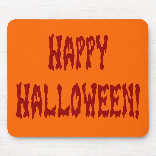 Alfombrilla De Ratón Feliz Halloween Gore Textos (Frente)