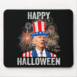 Alfombrilla De Ratón Feliz Halloween Joe Biden La bandera de EE.UU. ard