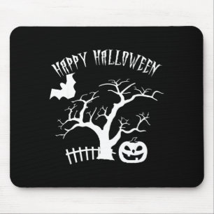 Alfombrilla De Ratón Feliz Halloween noche espantosa árbol cara de cala