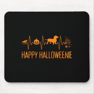 Alfombrilla De Ratón Feliz Halloweenie Dachshund Perrito Wiener Lindo