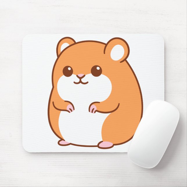 Alfombrilla De Ratón Feliz Hamster Mousepad (Con ratón)