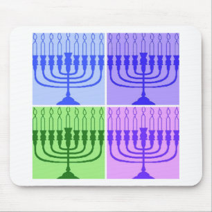 Alfombrilla De Ratón Feliz Hanukkah Menorah