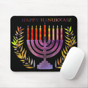 Alfombrilla De Ratón Feliz Hanukkah Mousepad