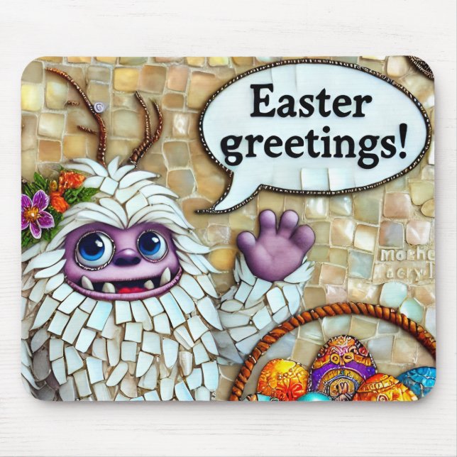 Alfombrilla De Ratón FELIZ HIJOS Eggs EASTER DE YETI ~ (Frente)