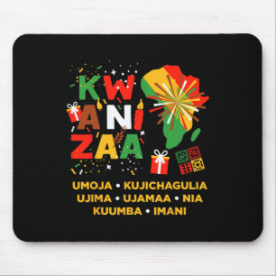 Alfombrilla De Ratón Feliz Kwanzaa Kinara Siete Velas Principios de K