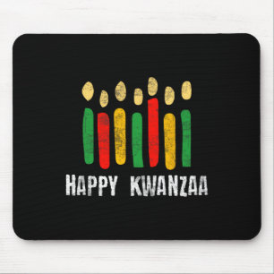 Alfombrilla De Ratón Feliz Kwanzaa Kinara Siete Velas Principios de K