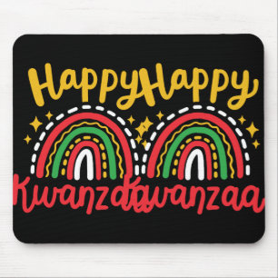 Alfombrilla De Ratón Feliz Kwanzaa Retro Groovy Rainbow African America