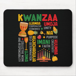 Alfombrilla De Ratón Feliz Kwanzaa Siete Principios De Los Hombres Kwan