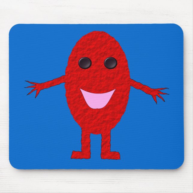 Alfombrilla De Ratón Feliz Mousepad de uva roja (Frente)