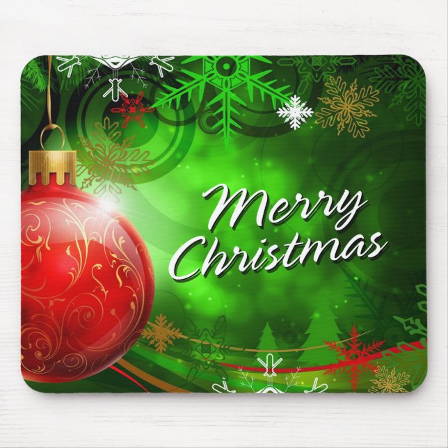 Alfombrilla De Ratón Feliz Navidad 13 Mousepad (Frente)
