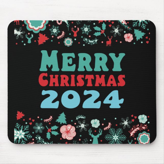 Alfombrilla De Ratón Feliz Navidad 2024 (Frente)