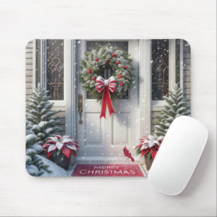Alfombrilla De Ratón Feliz Navidad A Puerta De Casa