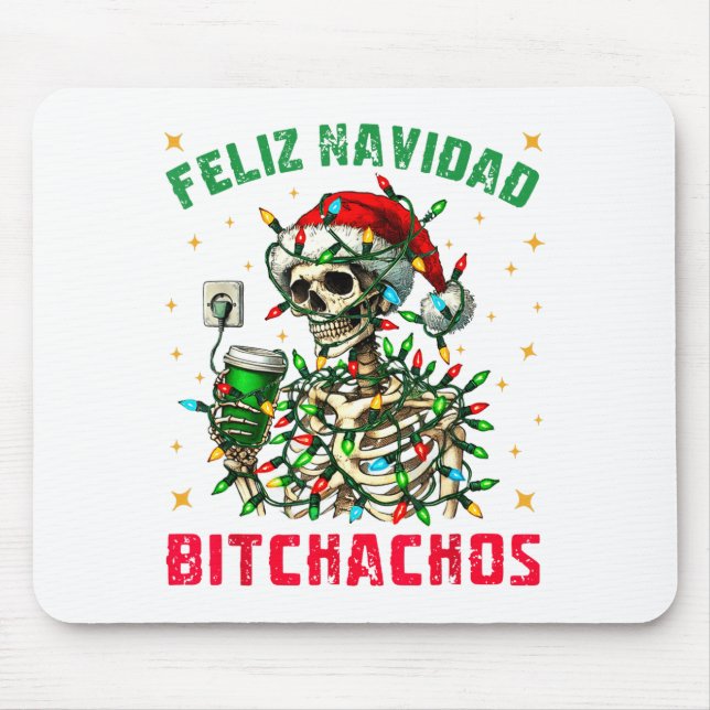 Alfombrilla De Ratón Feliz Navidad Achos Shirt Merry Xmas Christmas Lig (Frente)
