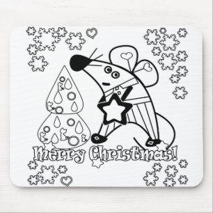 Alfombrilla De Ratón Feliz Navidad Año Nuevo Símbolo Mouse Personalizad