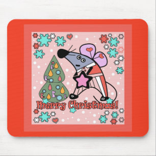 Alfombrilla De Ratón Feliz Navidad Año Nuevo Símbolo Mouse Personalizad