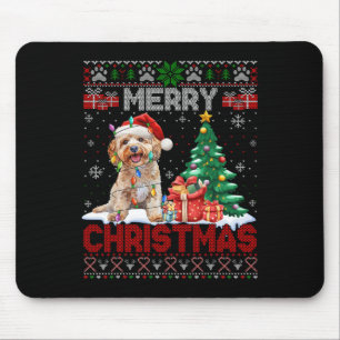 Alfombrilla De Ratón Feliz Navidad Apoo Perro Amantes Familia Feo Navid