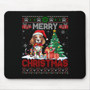 Alfombrilla De Ratón Feliz Navidad Beagle Dog Lover Ugly Xmas Sweater