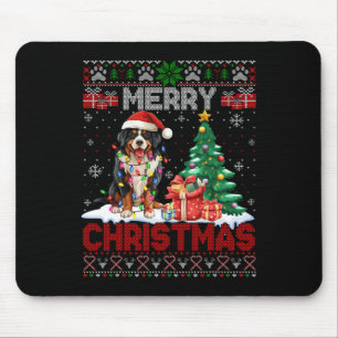 Alfombrilla De Ratón Feliz Navidad Bernese Mountain Perg Lover Ugly Xm