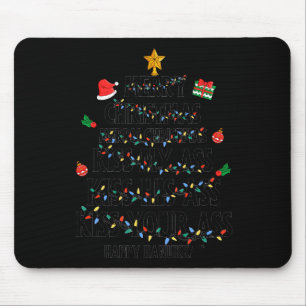 Alfombrilla De Ratón Feliz Navidad Bésame Mi Feliz Janucá Divertida Nav
