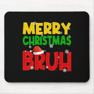 Alfombrilla De Ratón Feliz Navidad Bruh Nochebuena Santa Claus Nieve Fl