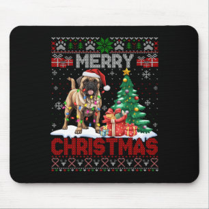 Alfombrilla De Ratón Feliz Navidad Bullmastiff Amantes de la familia Ug