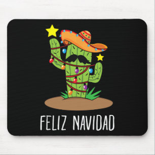 Alfombrilla De Ratón Feliz Navidad Cactus - Árbol Mexicano de Navidad E