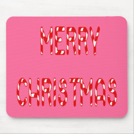 Alfombrilla De Ratón Feliz Navidad Candy Cane Font