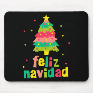 Alfombrilla De Ratón Feliz Navidad Colorido árbol de navidad Navidades 