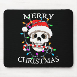 Alfombrilla De Ratón Feliz Navidad Cráneo Esqueleto Hombres Mujeres 