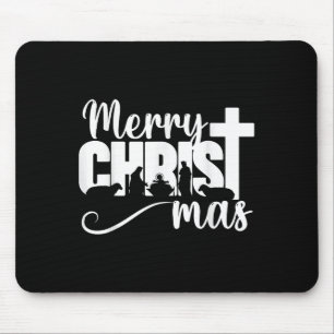 Alfombrilla De Ratón Feliz Navidad Cristiana Navidad Jesucristo Navidad