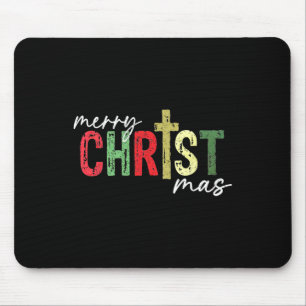 Alfombrilla De Ratón Feliz Navidad Cristiano Jesús Cruz Fe Religi