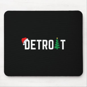 Alfombrilla De Ratón Feliz Navidad Detroit Felices Fiestas Michigan Sa