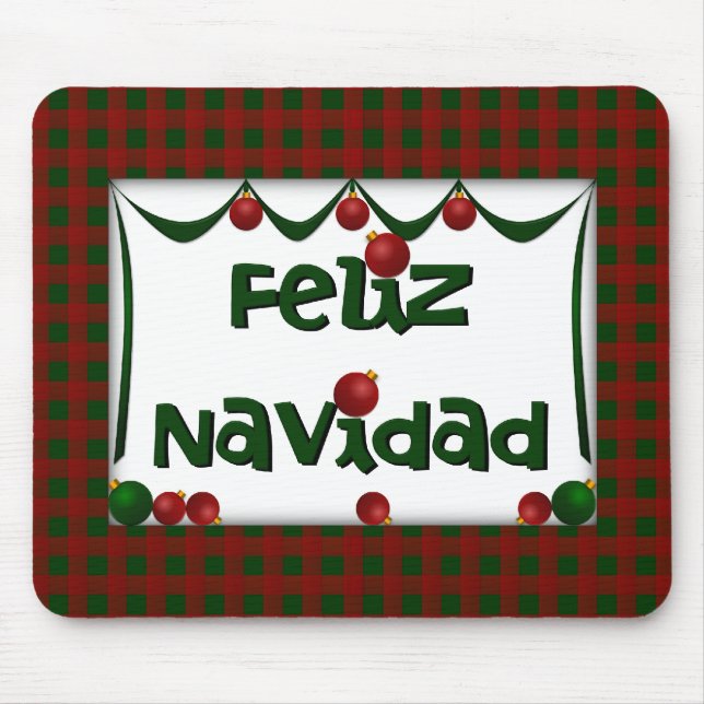 Alfombrilla De Ratón Feliz Navidad - día de fiesta Mousepad de las (Frente)