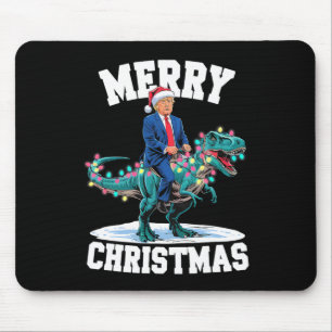 Alfombrilla De Ratón Feliz Navidad Dino Donald Trump Dinosaur T-rex X