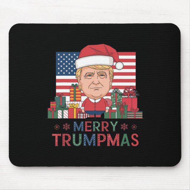 Alfombrilla De Ratón Feliz Navidad Donald Trump Papá Noel (Frente)