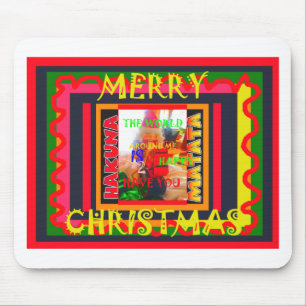 Alfombrilla De Ratón Feliz Navidad El mundo a mi alrededor está feliz j