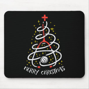Alfombrilla De Ratón Feliz Navidad Enfermera Xmas Top de Malla para Muj