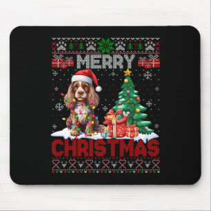 Alfombrilla De Ratón Feliz Navidad Er Spaniel Perro Amantes de Nochebue