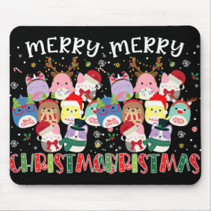 Alfombrilla De Ratón Feliz Navidad Escuadrón de la Squish Mallow Chicas