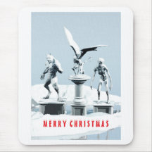 Feliz Navidad. Esculturas de hielo monstruosas