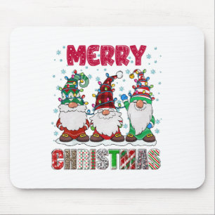Alfombrilla De Ratón Feliz Navidad Familia Gnomo Divertido Árbol de Nav
