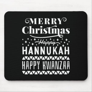 Alfombrilla De Ratón Feliz Navidad Feliz Hanukkah Feliz Kwanzaa 7