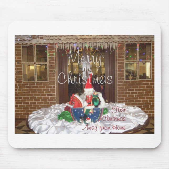 Alfombrilla De Ratón Feliz Navidad fuera de casa Inspirado en A (Frente)