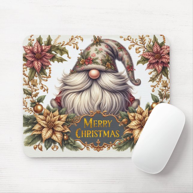 Alfombrilla De Ratón Feliz Navidad Gnome (Con ratón)