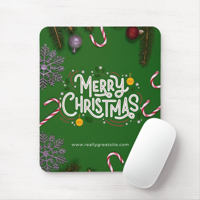 Alfombrilla De Ratón Feliz Navidad Mousepad (Con ratón)