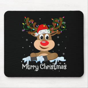 Alfombrilla De Ratón Feliz Navidad Reindeer Navidad Familia Matando Hom