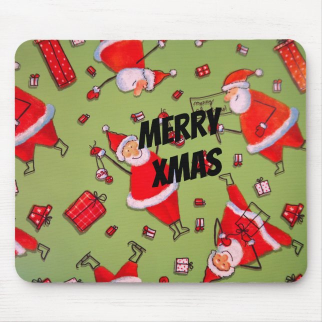 Alfombrilla De Ratón Feliz Navidad Santa (Frente)